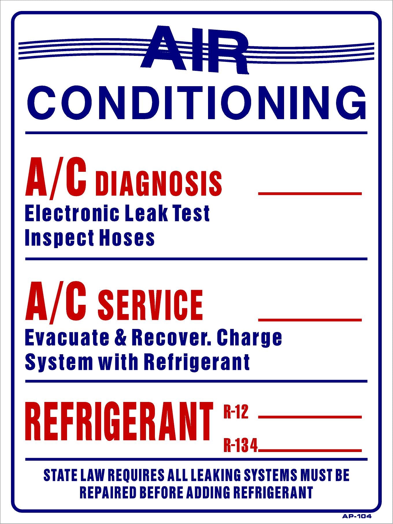 Air Conditioning AP-32 18"x24"