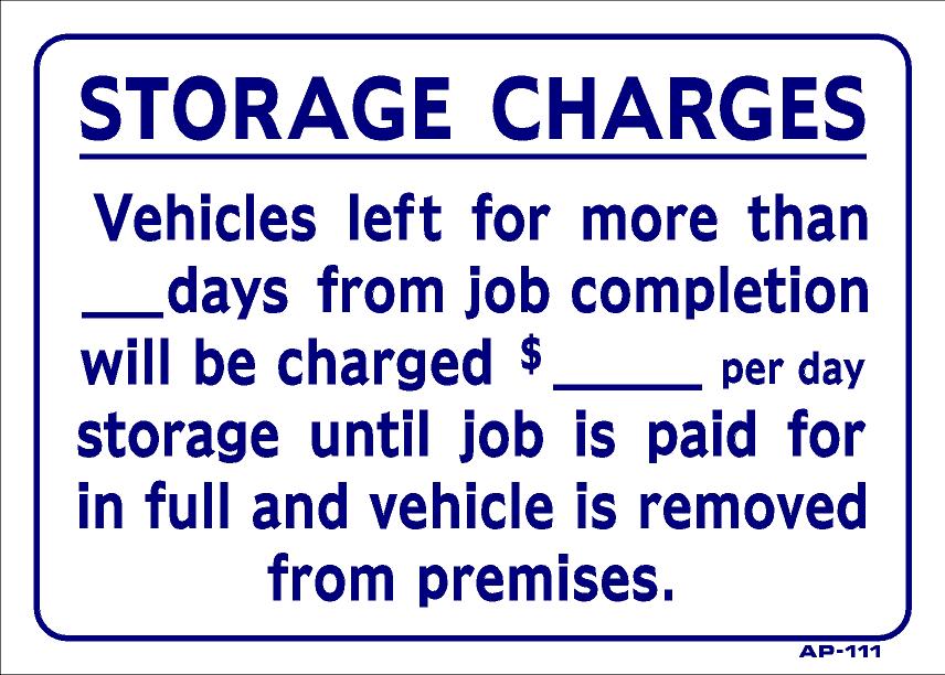 Storage Charges AP-111 10"x14"