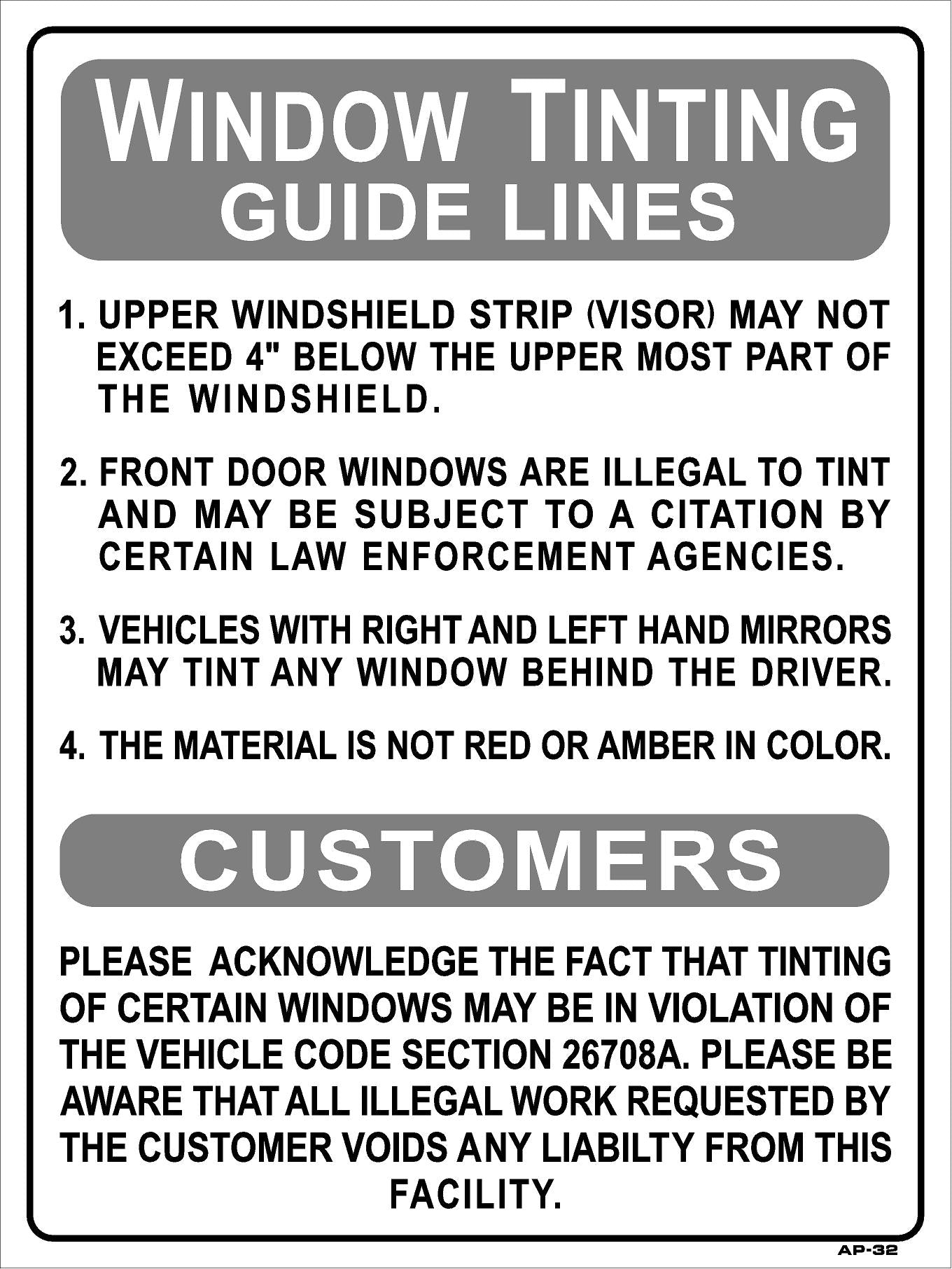 Window Tinting AP-32 18"x24"