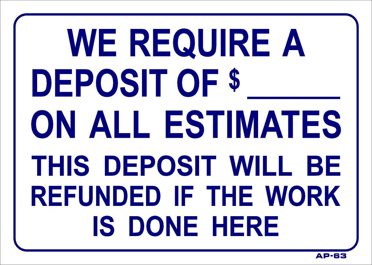 Deposit AP-63 10 "x14"