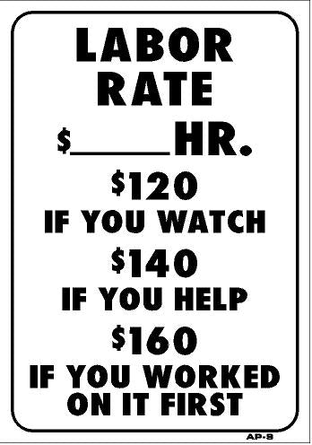 Labor Rate-$--Per Hour 10X7 Ap-9