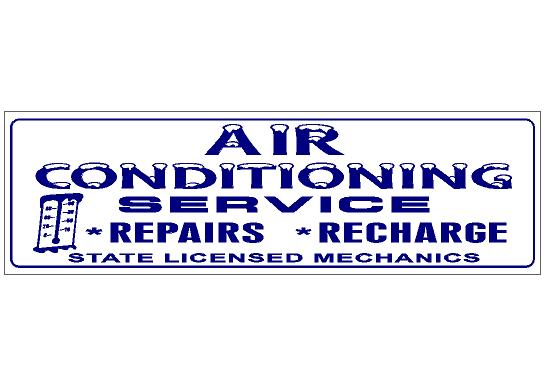 Air Conditioning Service Banner 3'x10'