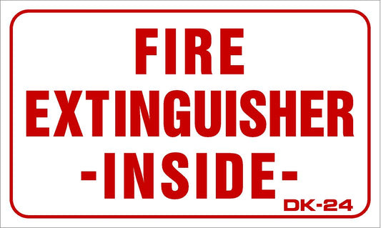 DK-24 FIRE EXTINGUISHER INSIDE decal 3x5