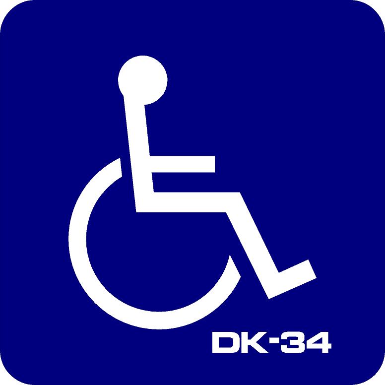 DK-34 HANDICAPPED decal 2x2