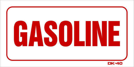 DK-40 GASOLINE decal 4x8