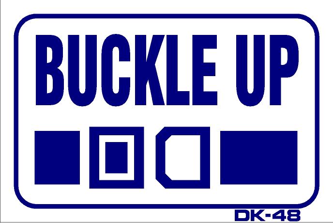 DK-48 BUCKLE-UP decal 2x3