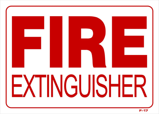 F-17 FIRE EXTINGUISHER 10x14