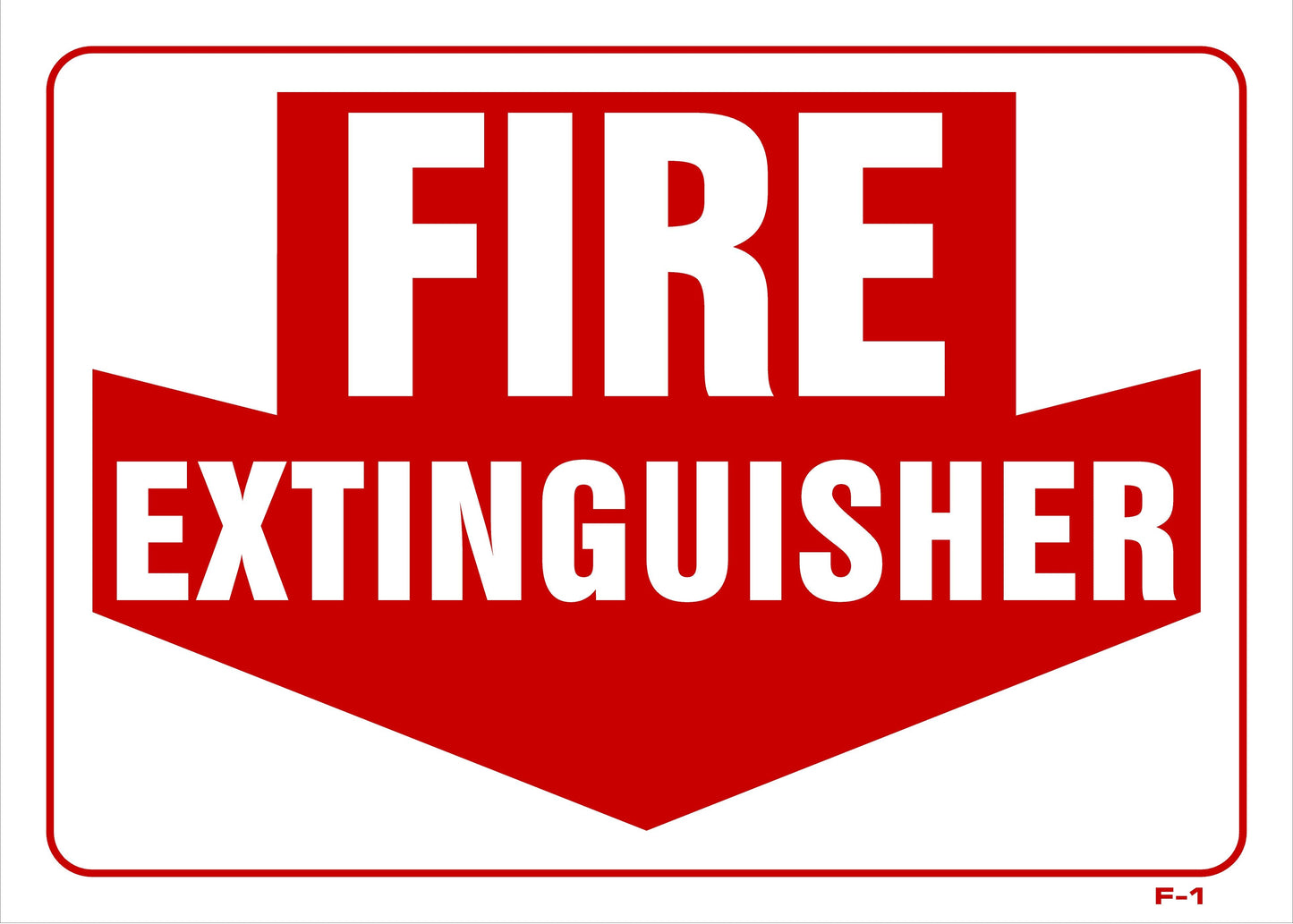 F-1 FIRE EXTINGUISHER 10x14