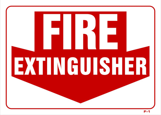 F-1 FIRE EXTINGUISHER 10x14