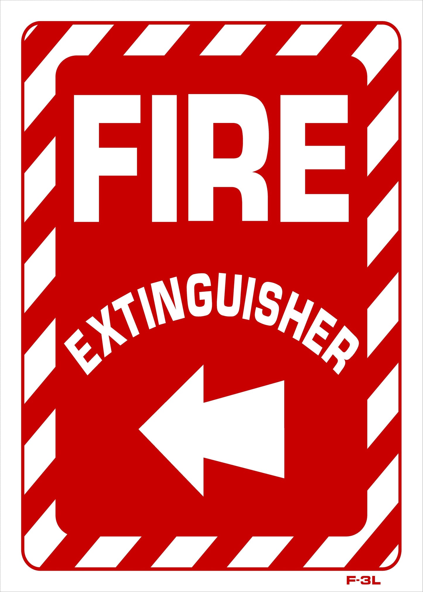 F-3 LT FIRE EXTINGUISHER RIGHT ARROW DOUBLE SIDE  14X10