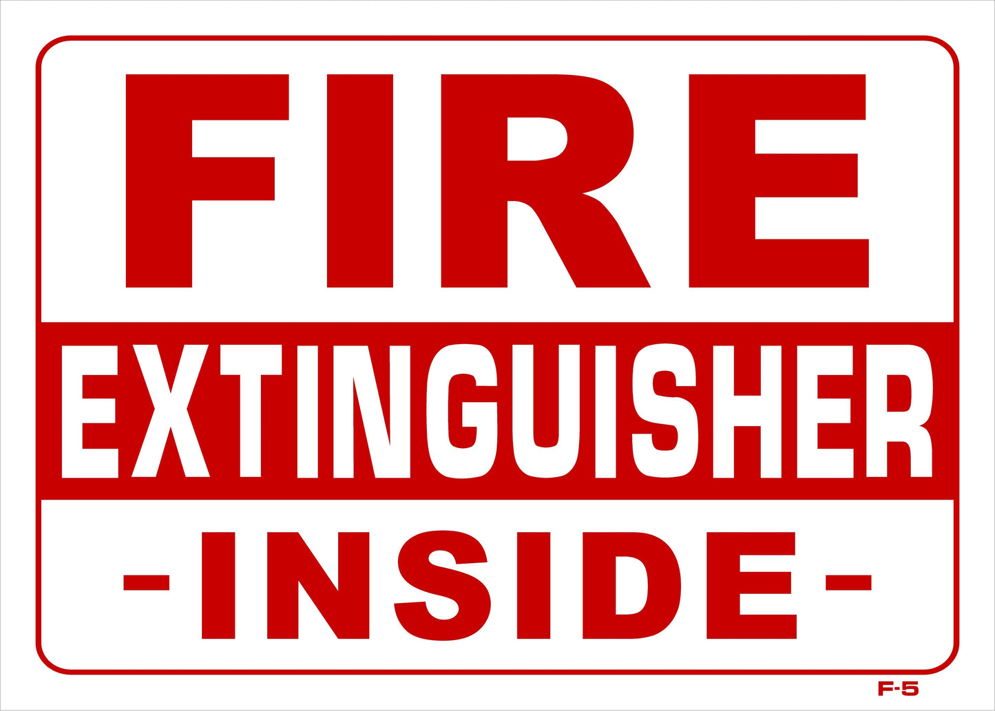 F-5 FIRE EXTINGUISHER INSIDE 10x14