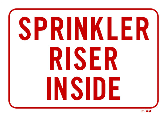 F-63 SPRINKLER RISER INSIDE 7x10