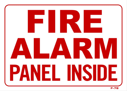 F-78 FIRE ALARM PANEL INSIDE 10x14