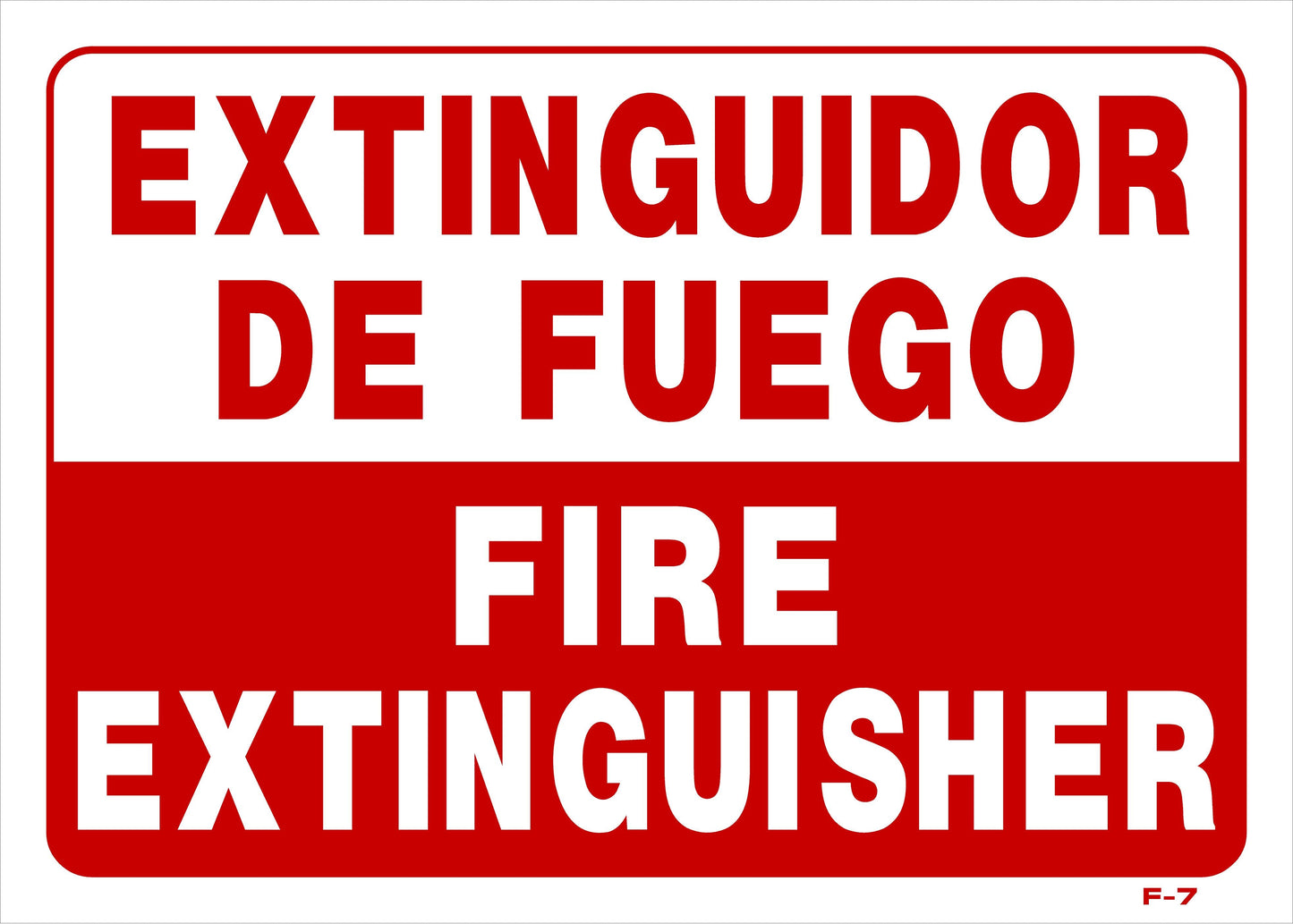 F-7bil FIRE EXTINGUISHER (BIL) 10x14