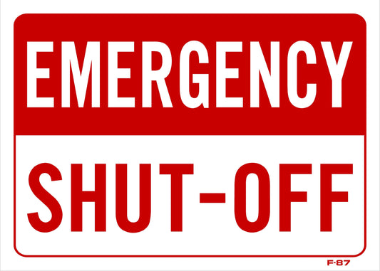 F-87 EMERGENCY SHUT-OFF 10x14