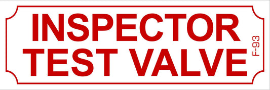 F-93 R/W/ALUM "INSPECTOR TEST VALVE" 2x6