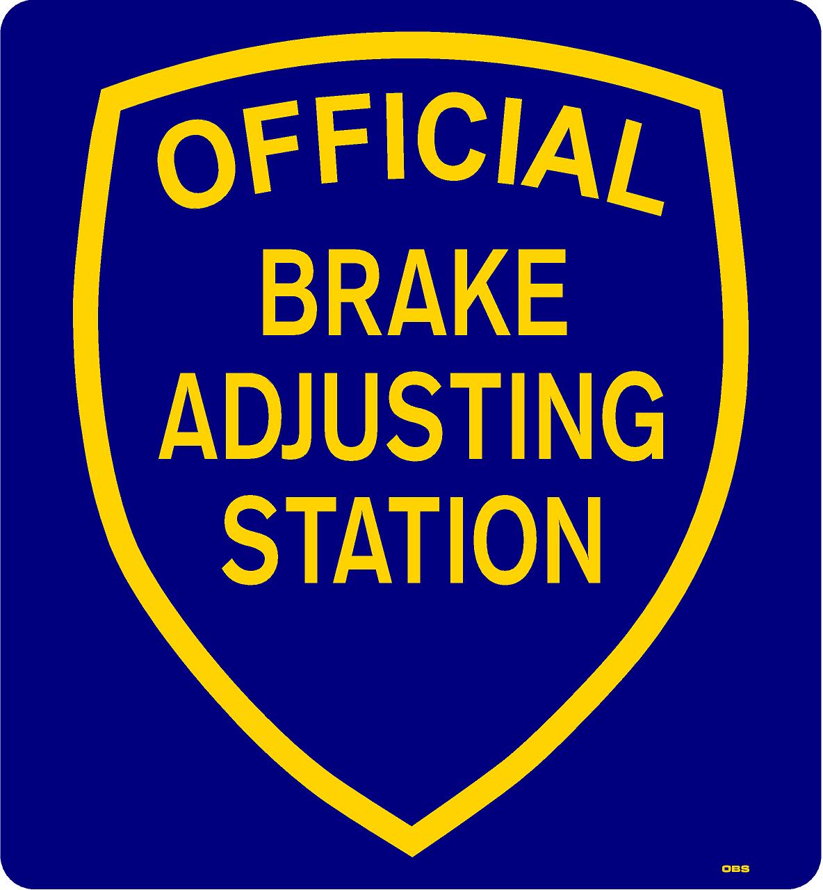 OFFICIAL BRAKE ADJUSTING STAT. 26x24 OLS (ALUM)