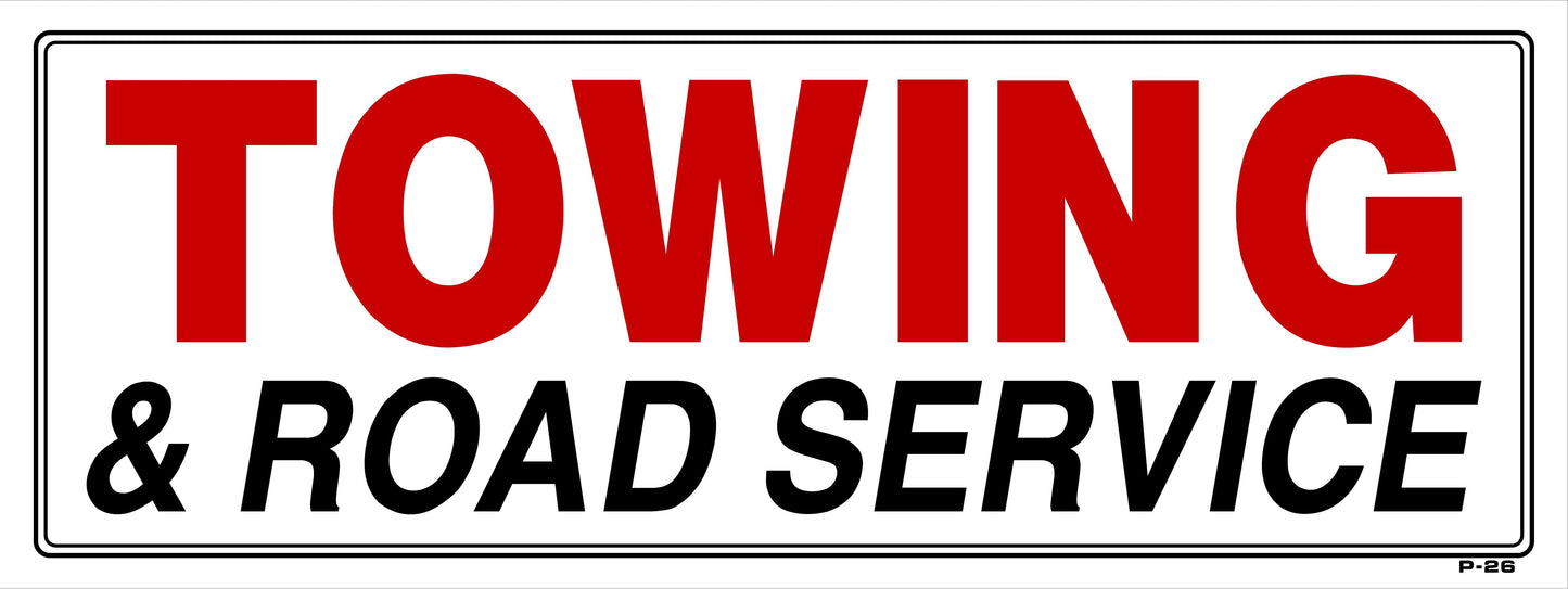 P-26 9x24 TOWING & ROAD SERVICE