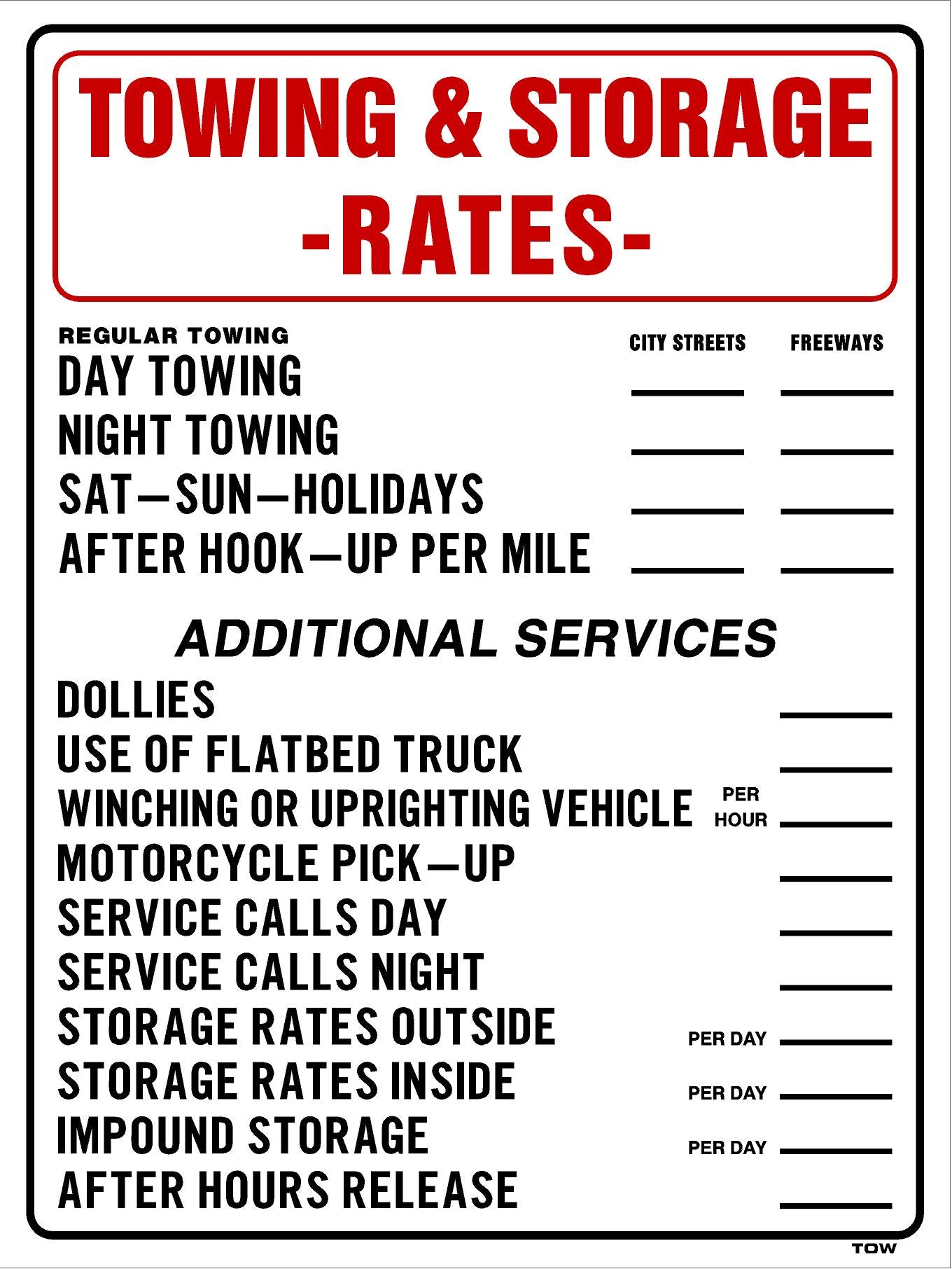 Tow & Store TOW 18"x24"